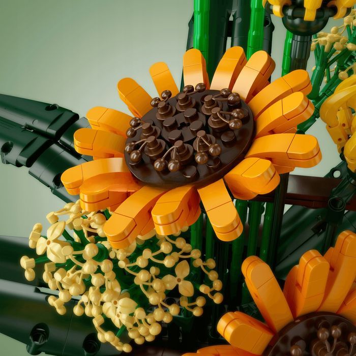 Klocki 1608 el. Kwiaty słoneczniki dekoracja Mould King 10024s