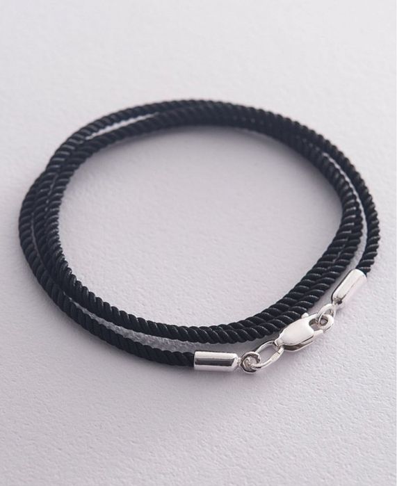 Шнурок ланцюжок зі срібною застібкою