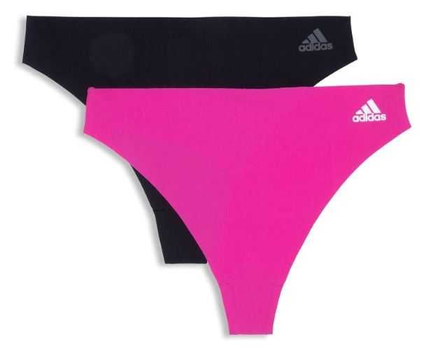 adidas micro cut stringi 2-Pack dwupak XXL czarne i różowe 2XL