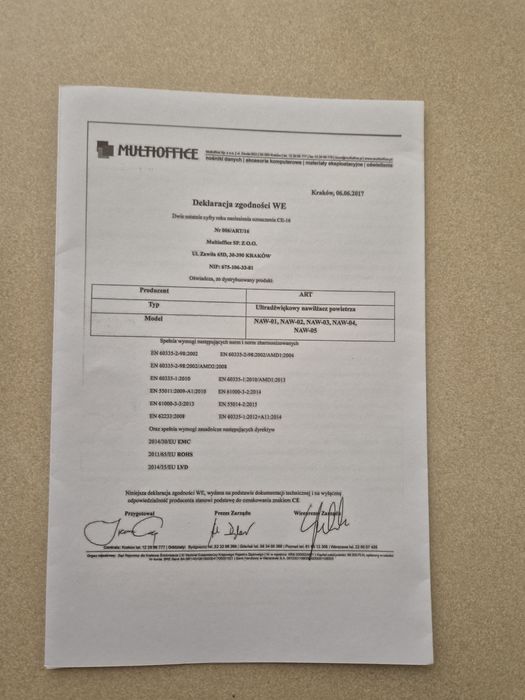 Nawilżacz powietrza HanksAir plus dodatkowy filtr