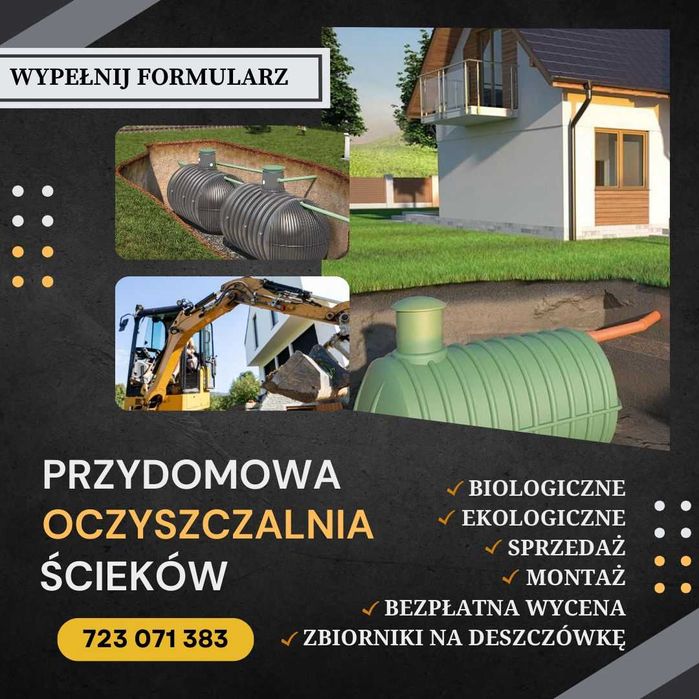 Przydomowe oczyszczalnia ścieków przyłącza wodno-kanalizacyjne ,szamba