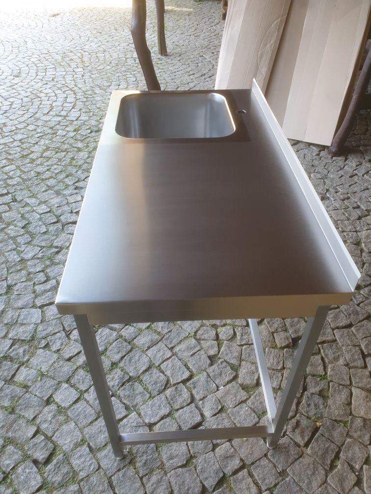 MEBLE GASTRONOMICZNE Stół z komorą  zlewozmywak 1200×600×850