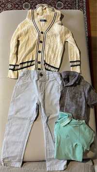 Paka dla chłopaka r.98/2-3l: bluza Ralph L, dżinsy, koszula, polo Next