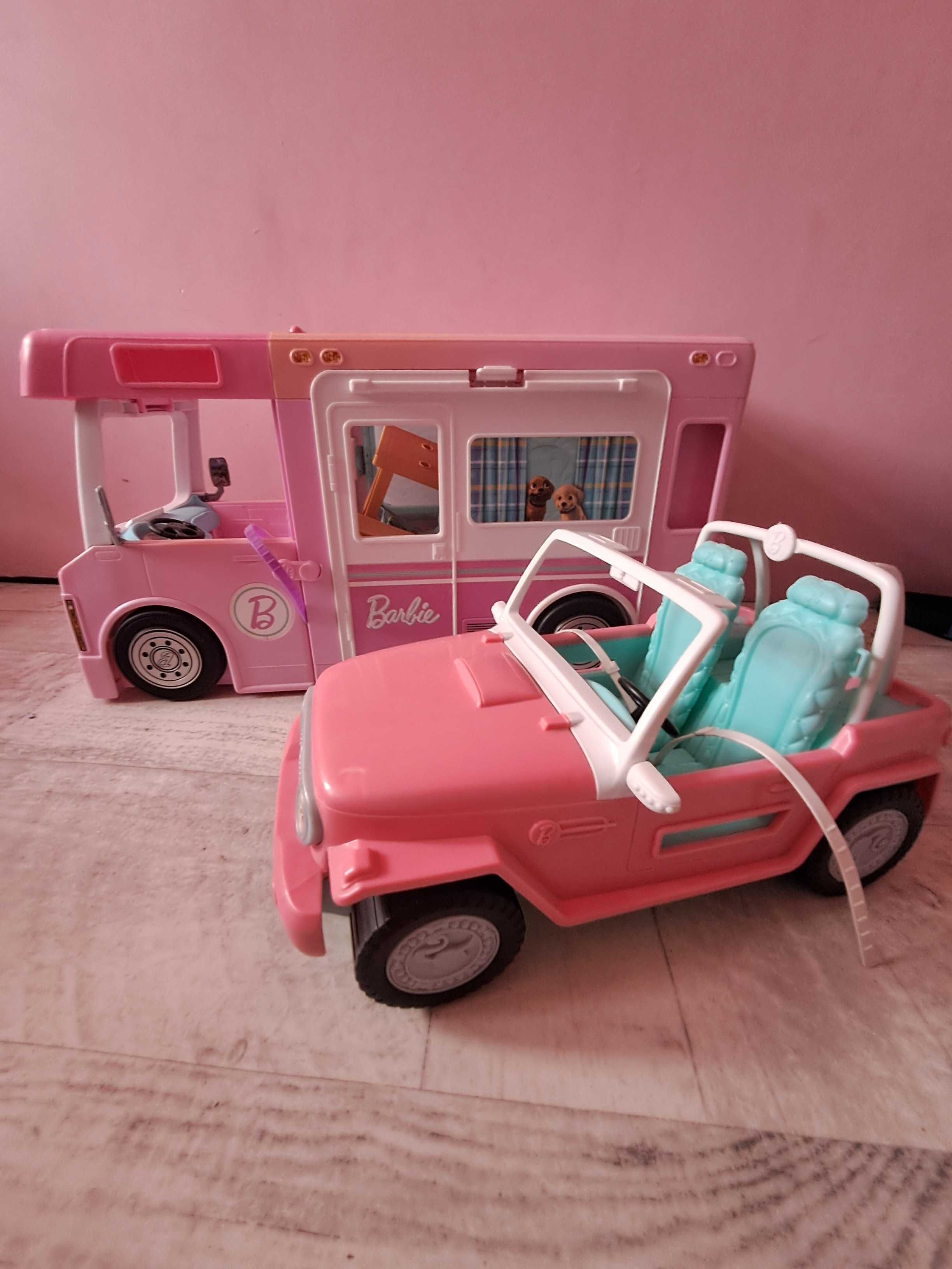 Camper Barbie i jeep plazowy Barbie