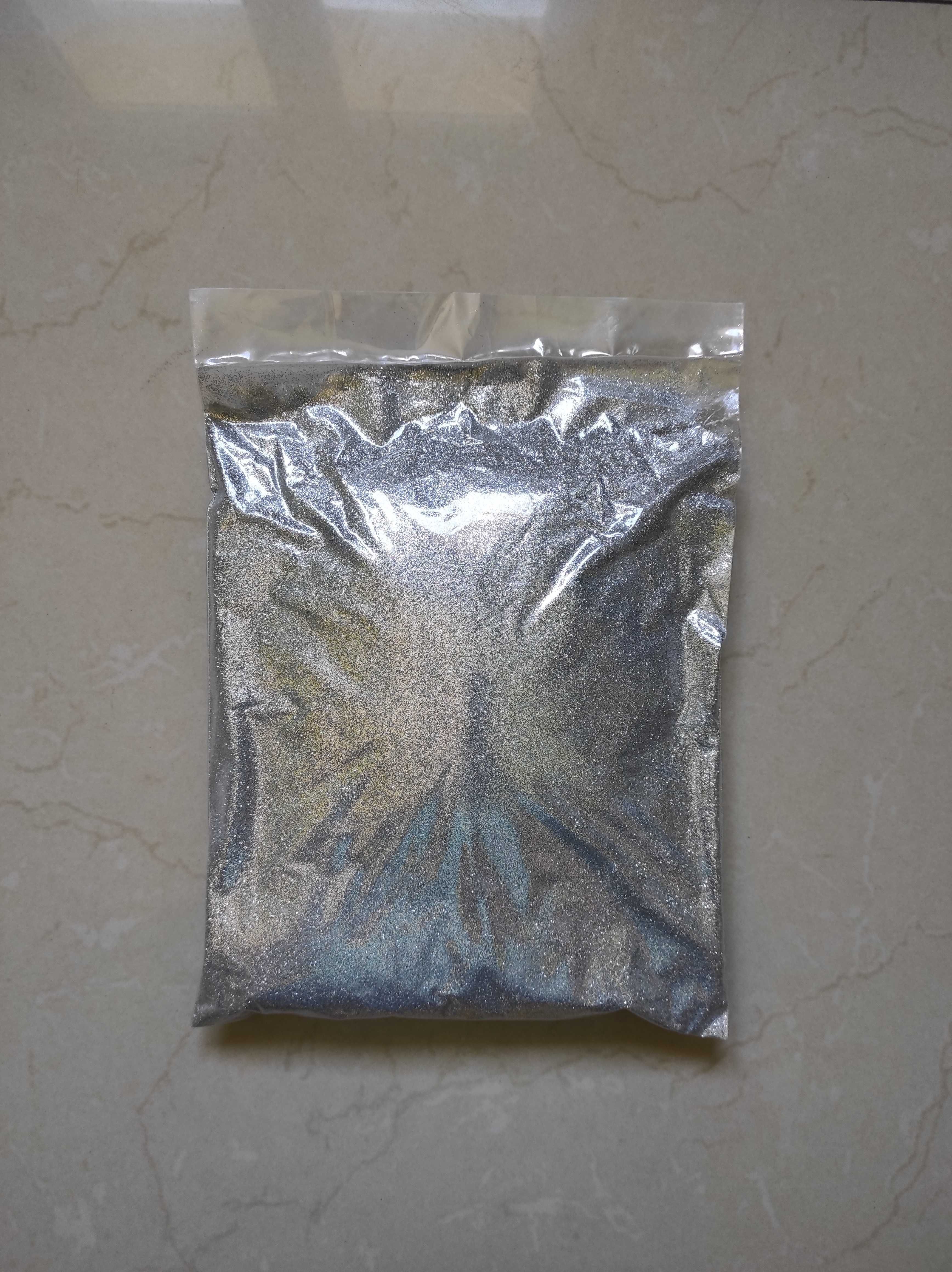 Dekoracyjny Srebrny Brokat Sypki 1KG do Fug Farb Ścian Ozdoby DIY