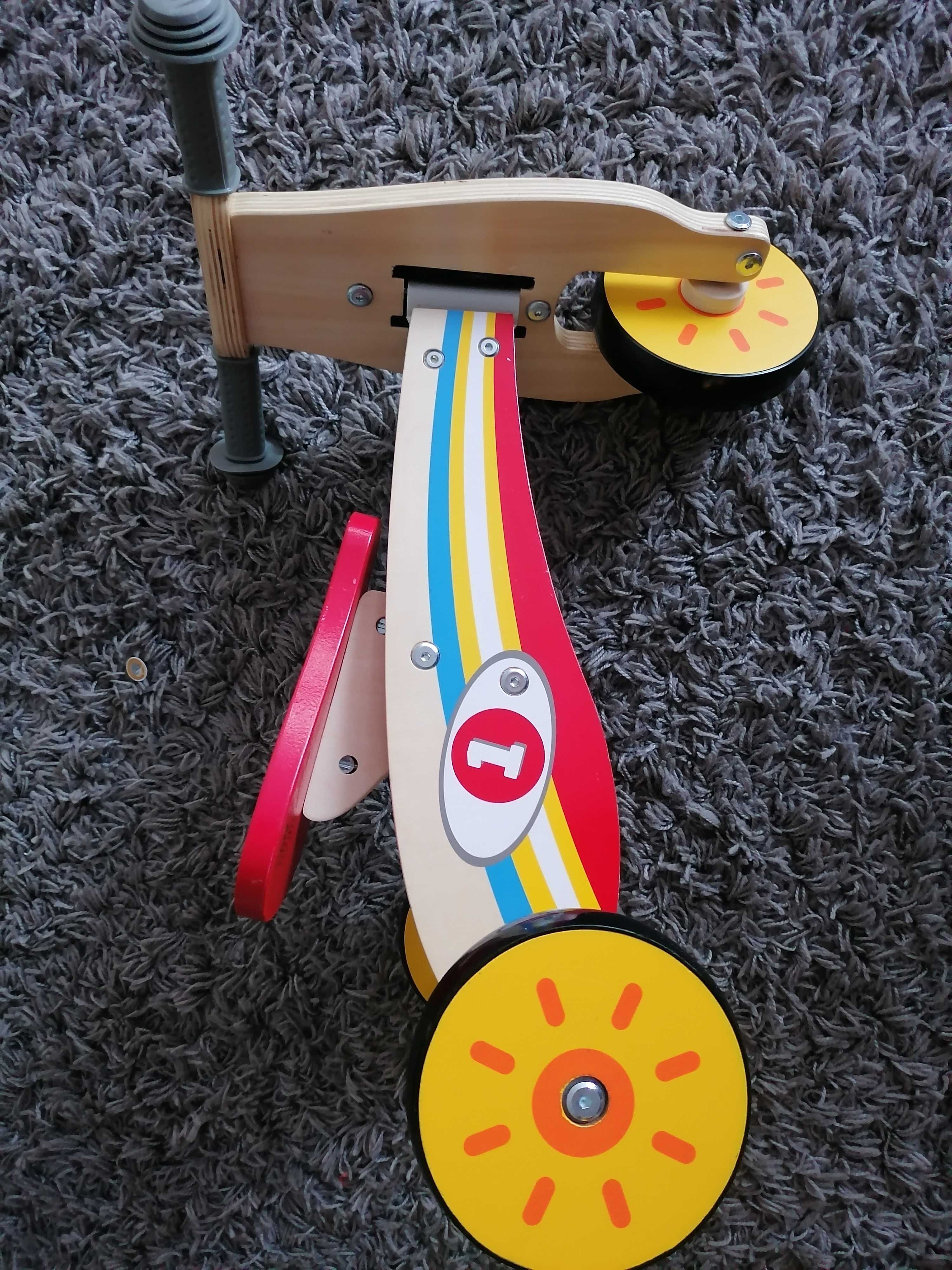 Rowerek biegowy drewniany trójkołowy play tive