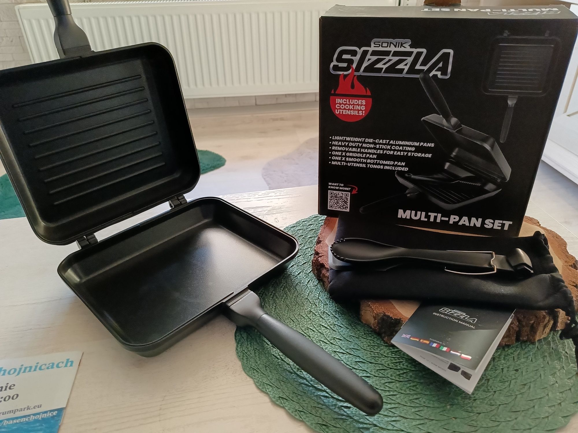 Dwustronna patelnia biwakowa Sonik Sizzla Multi-Pan Set