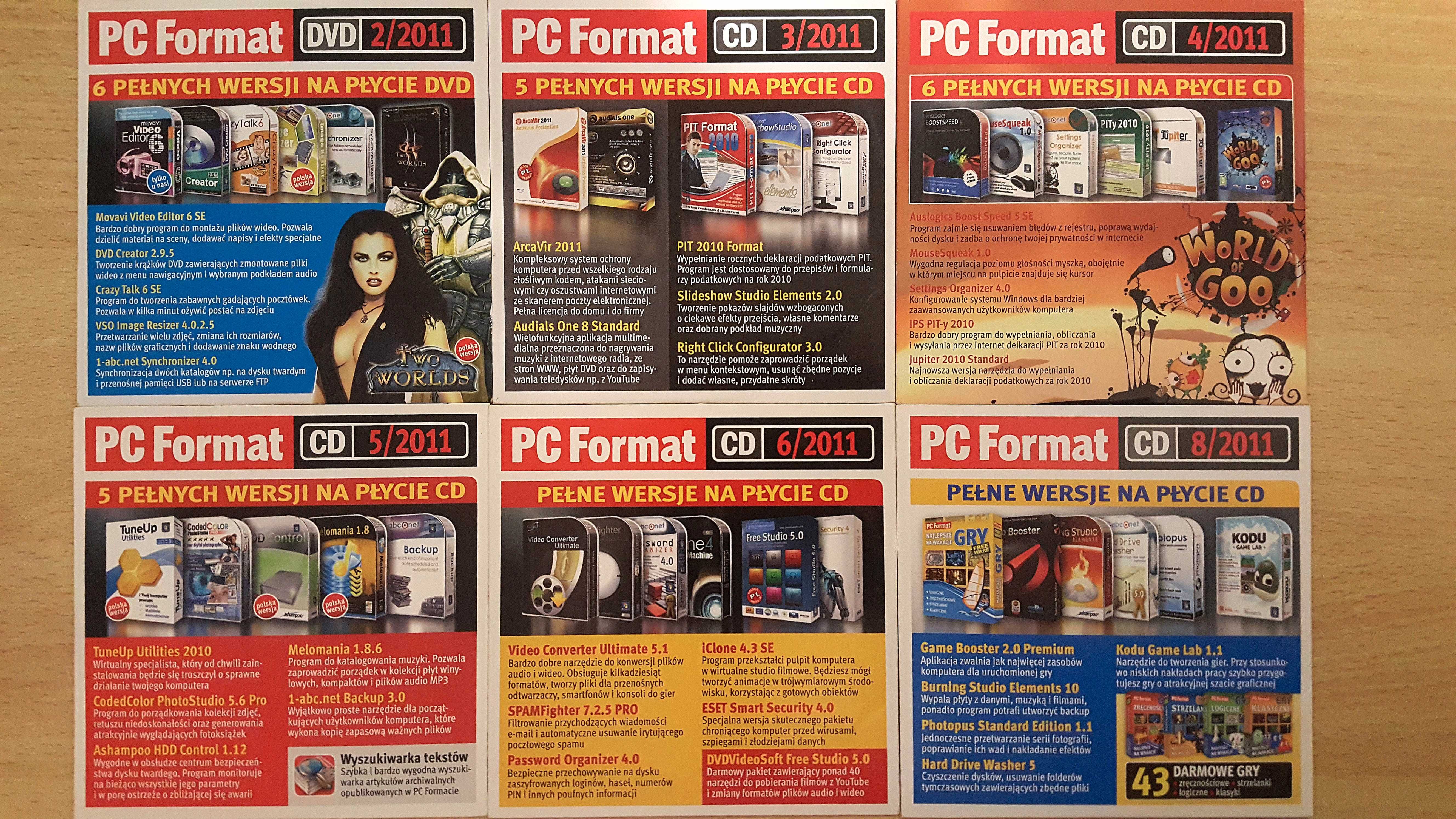 PC Format_programy komputerowe na płytach_CD-ROM_DVD-ROM