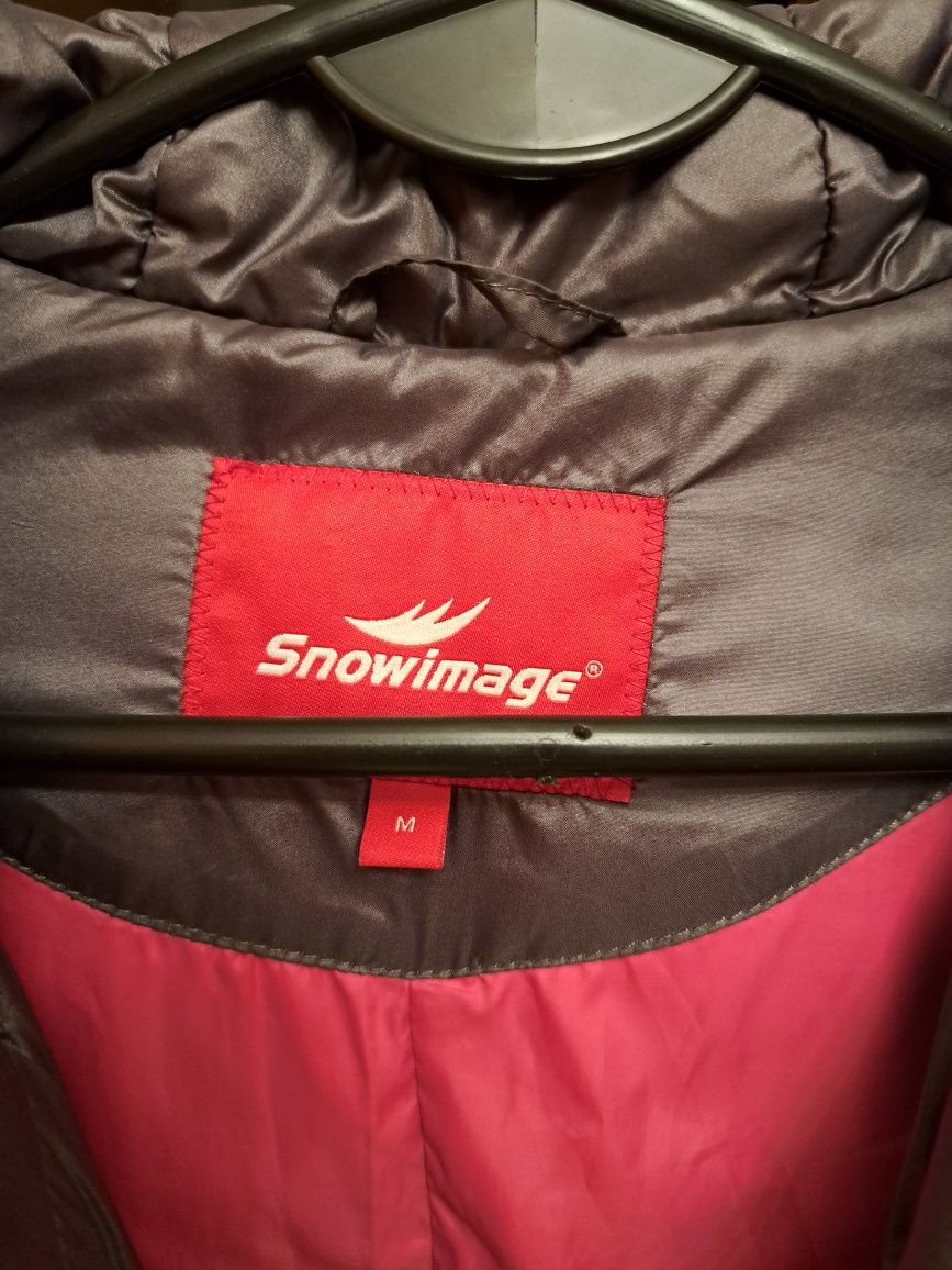 Damska srebrną kurtka puchowa snowimage