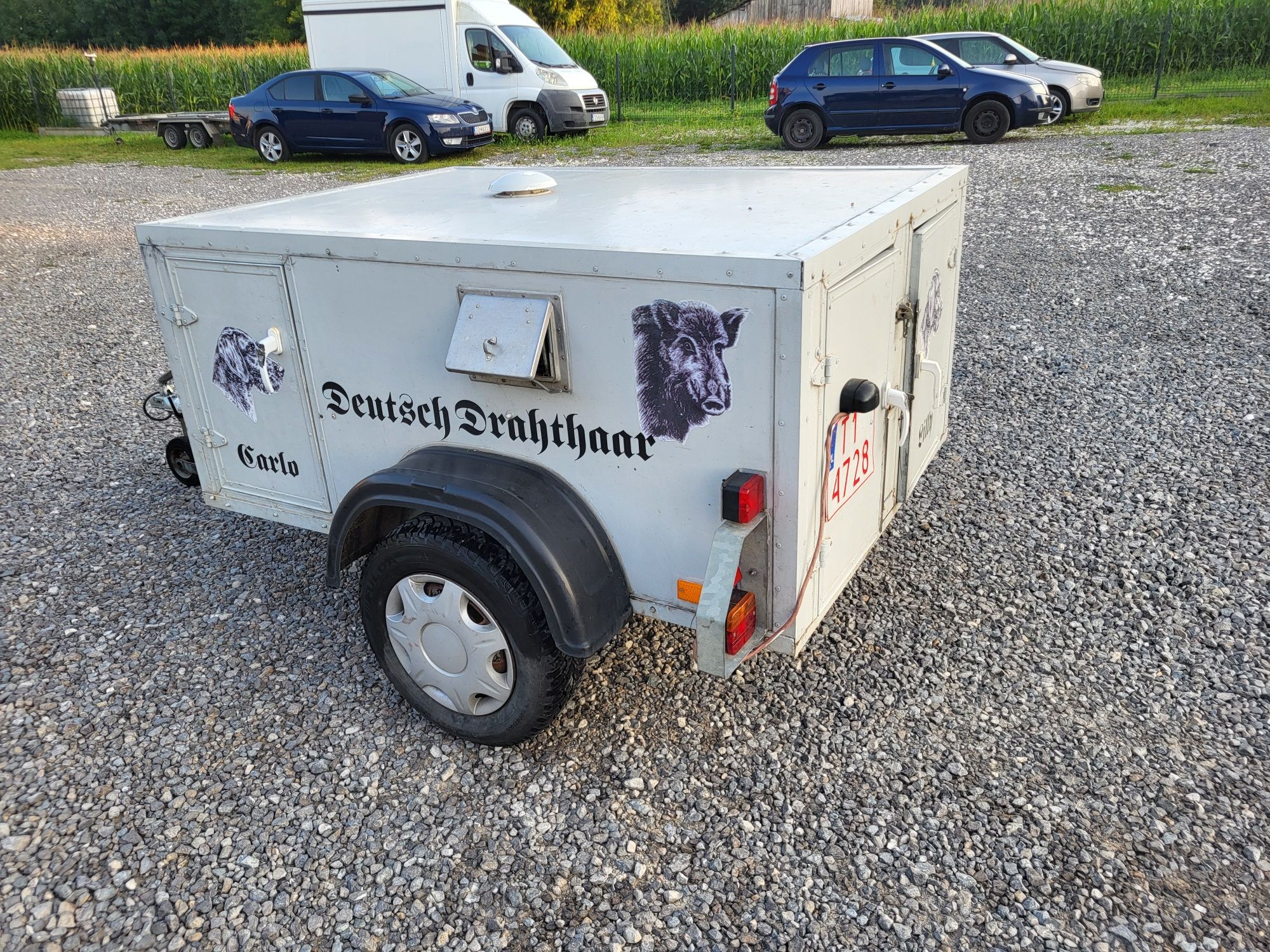 Przyczepa , przyczepka do przewozu psów , zwierząt , 3 boksy , zobacz