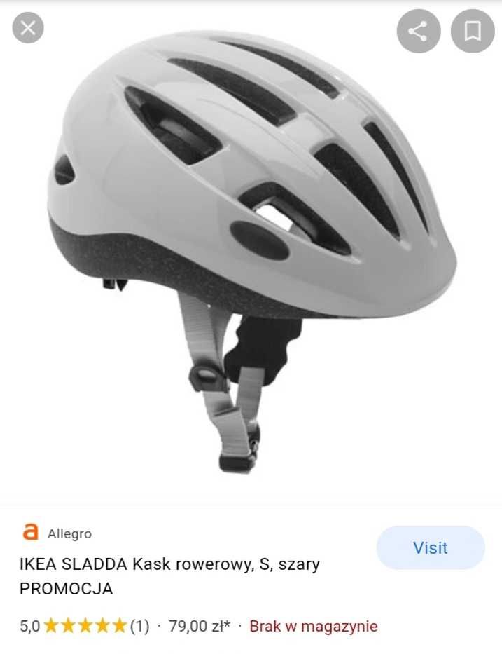 Stan idealny! Kask rowerowy dla malucha, Ikea sladda 50-54cm