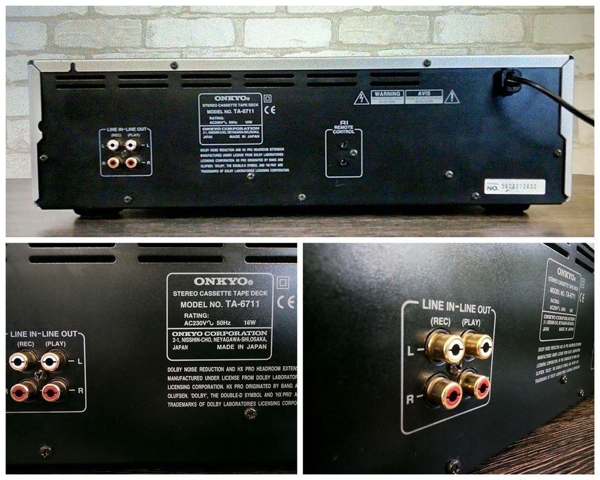 Onkyo Integra TA-6711 Stereo Cassette Tape Deck 1996-2000