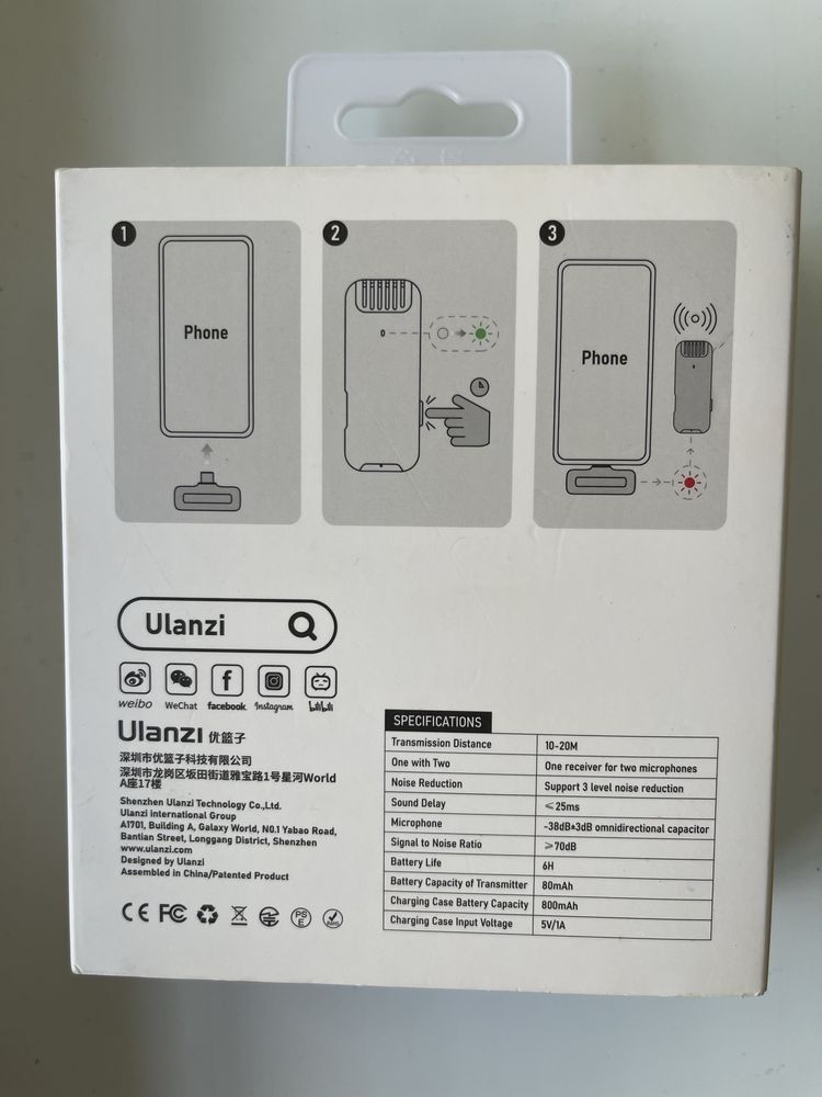 Ulanzi J12 петличний мікрофон (Lightning)
