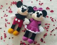 Bonecos Minnie e Mickey amigurumi