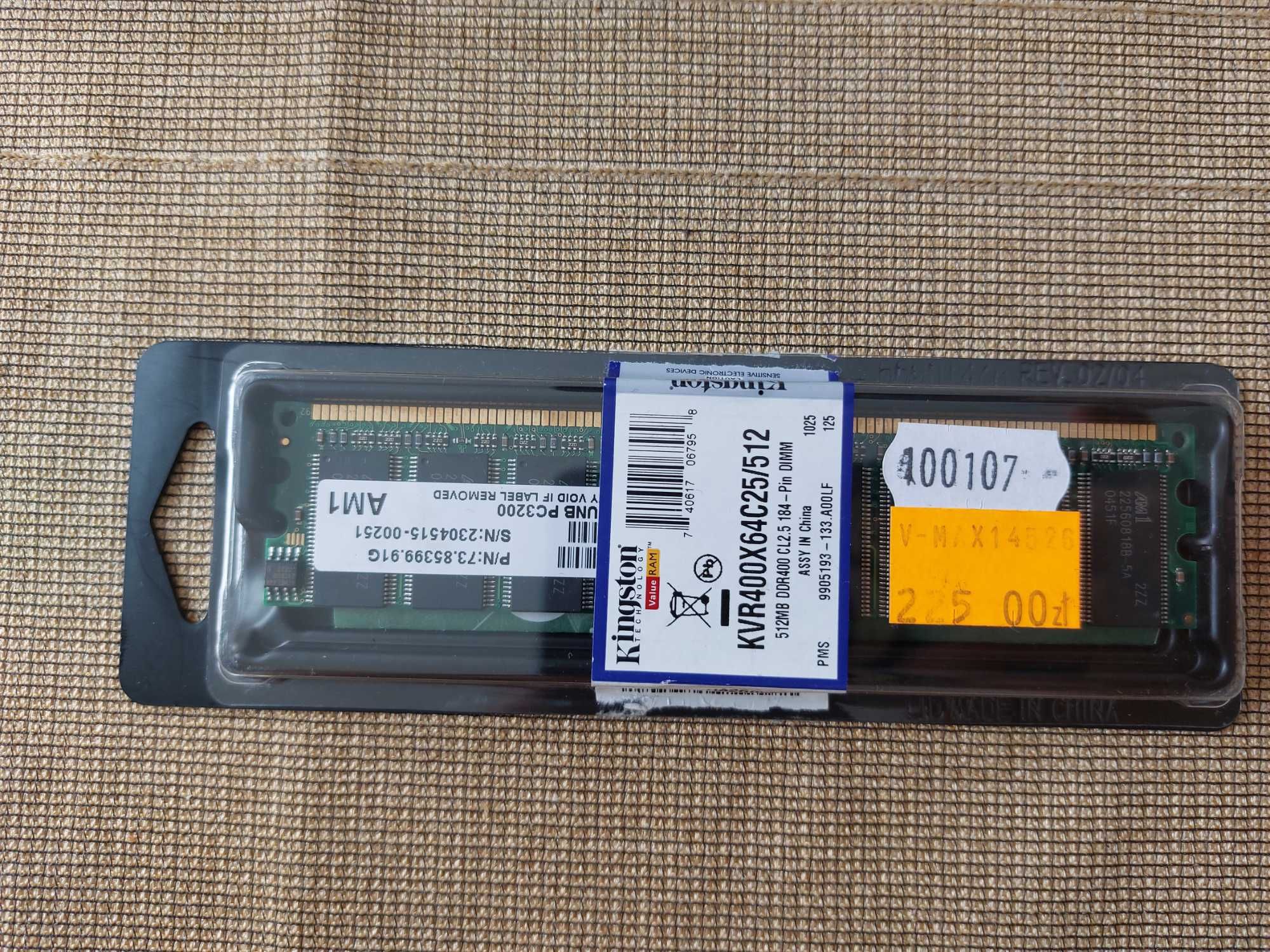 Pamięć RAM 256 MB, DDR, 2 kostki Kingstone - w pełni sprawne!