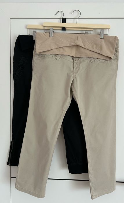 Spodnie ciążowe h&m Mama 2 szt rozm L