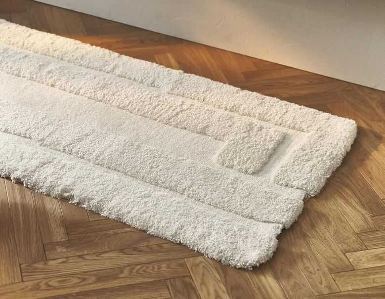 Nowoczesny chodnik z wypukłą strukturą Genève kremowobiały 80x200cm