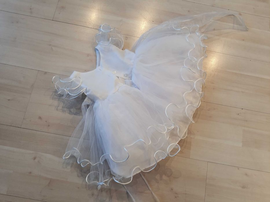 strój sukienka do chrztu na bal aniołek przebranie nr 130