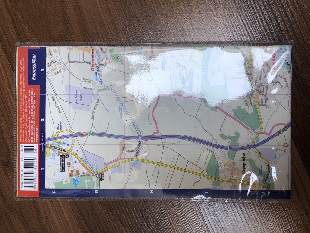 Mapa plan miasta Kraków 2013 rok