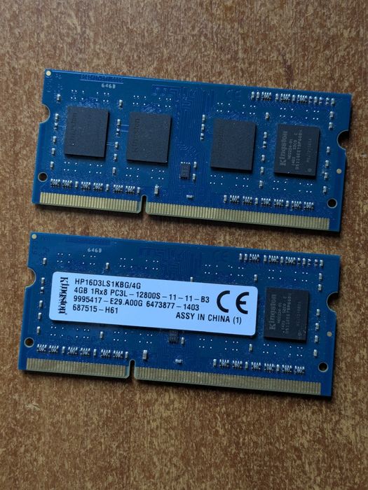 Оперативная память Kingston 2x4GB DDR3L-1600 SO-DIMM для ноутбука