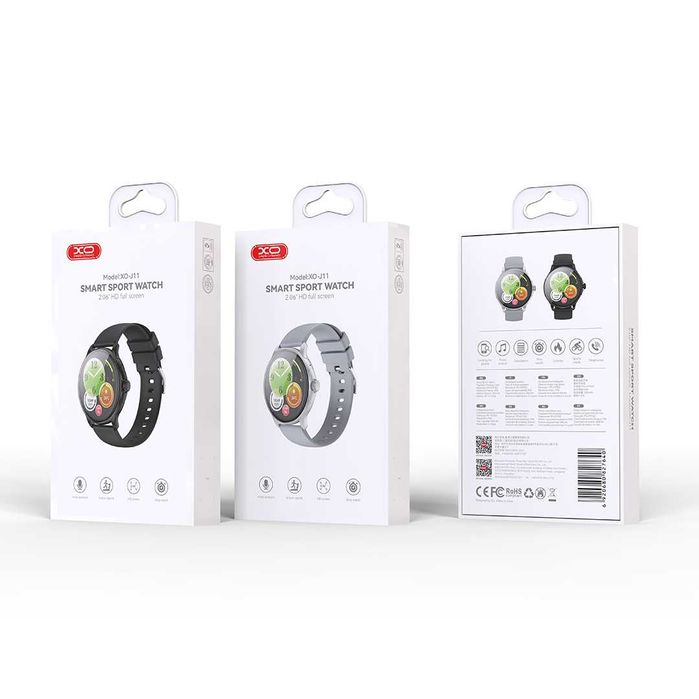 Smartwatch XO-J11 Srebrny Amoled Sport Funkcja Dzwonienia Na Prezent