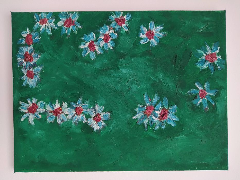 Lote de pinturas originais em tela