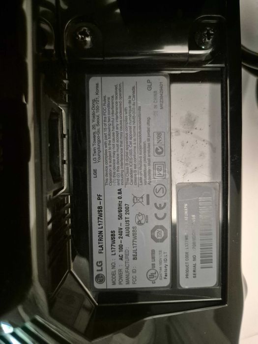 Monitor lg flatron l177wsb