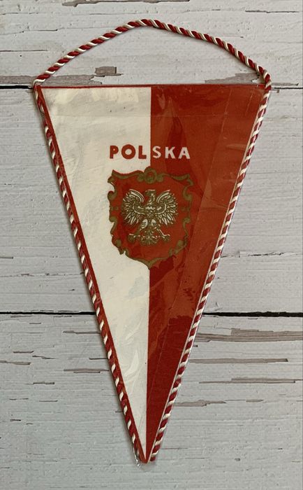 Proporczyk WKS Legia Warszawa 1968 Dwustronny Polska Retro  Unikat !
