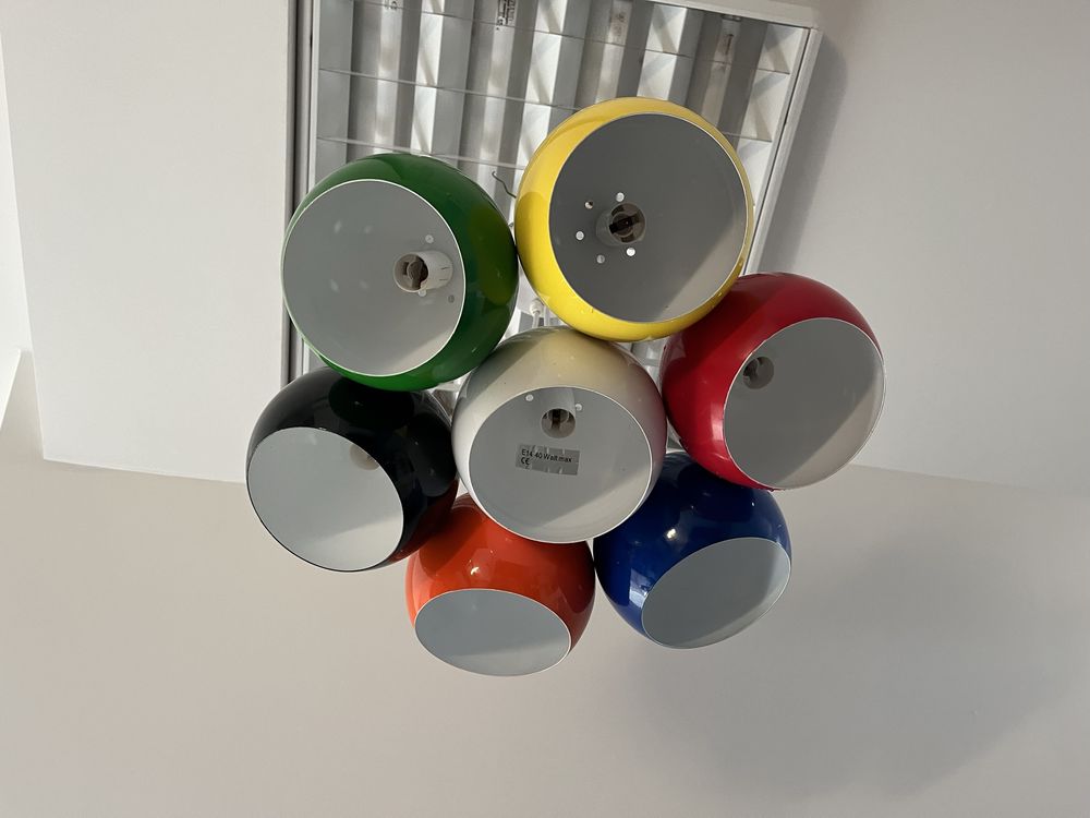 Kare Design lampa kulki kolorowe dziecięce 7 żarowek e14 maly gwint