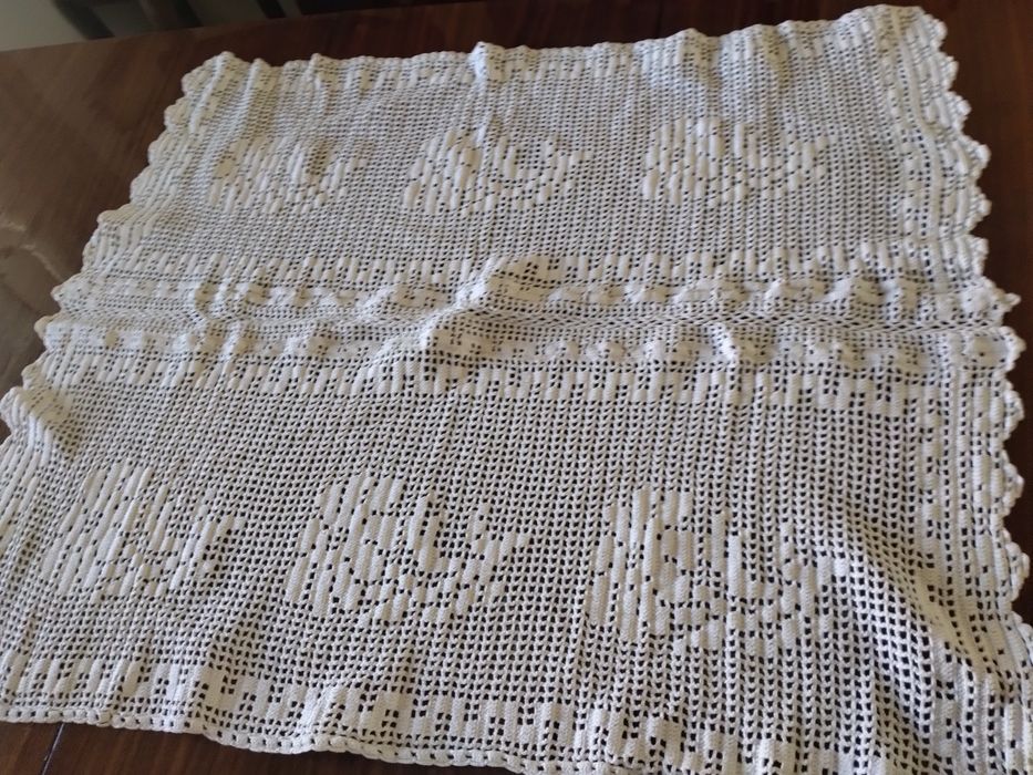 Lote peças crochet, linha de algodão branco