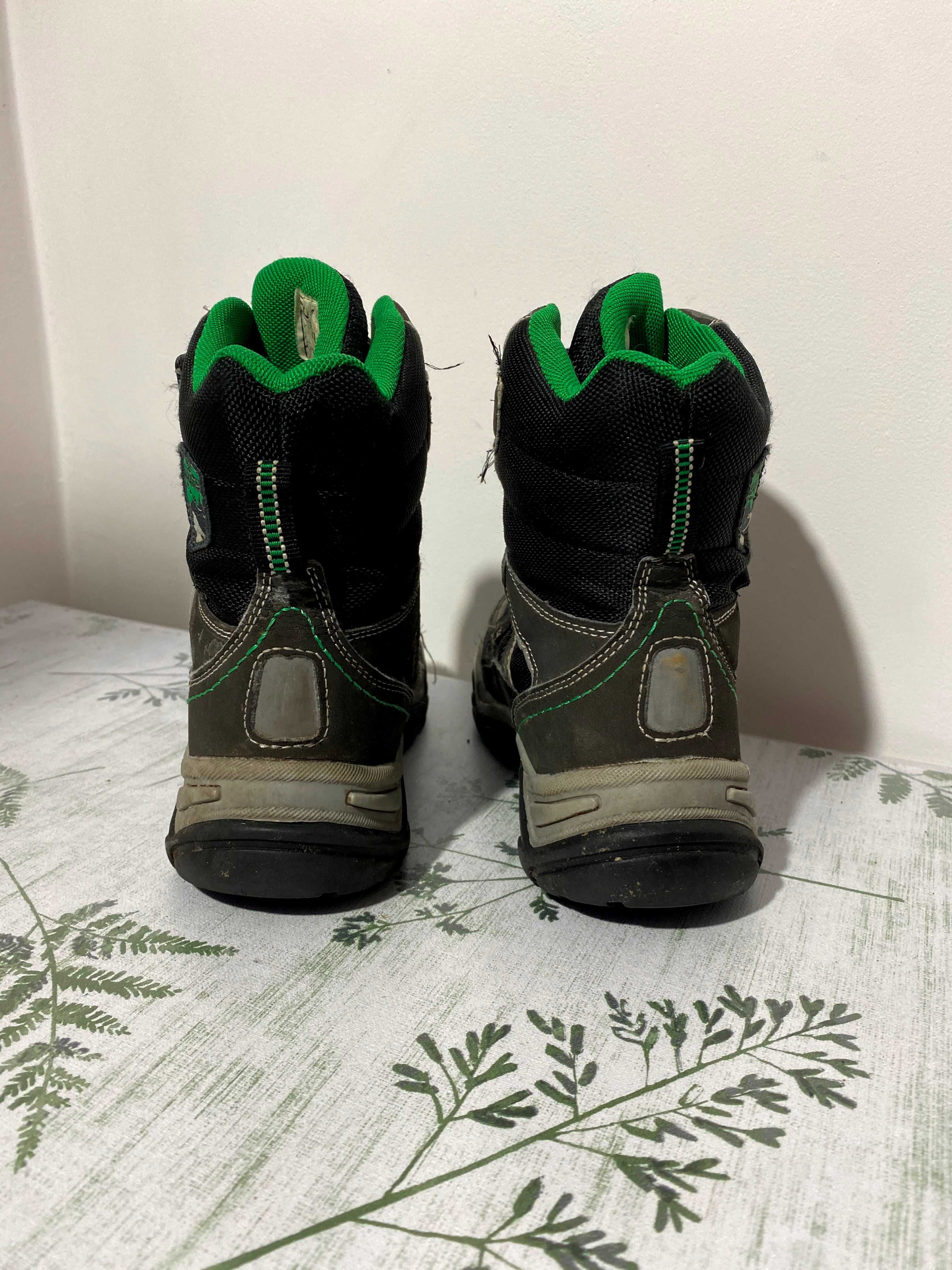 buty śniegowce 32 zimowe na rzepy ocieplane trapery trekkingowe unisex