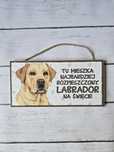 Tabliczka Labrador drewniana zabawna nowa