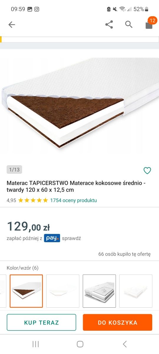 Łóżeczko dziecięce   120/60