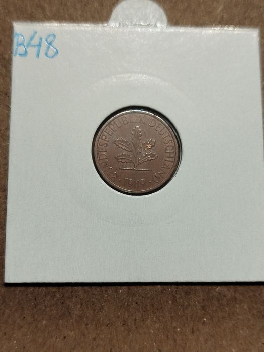 Moneta Niemcy 1 fenig 1989