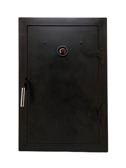Дверца для коптилки чугунная утепленная, дверка в печь коптильню