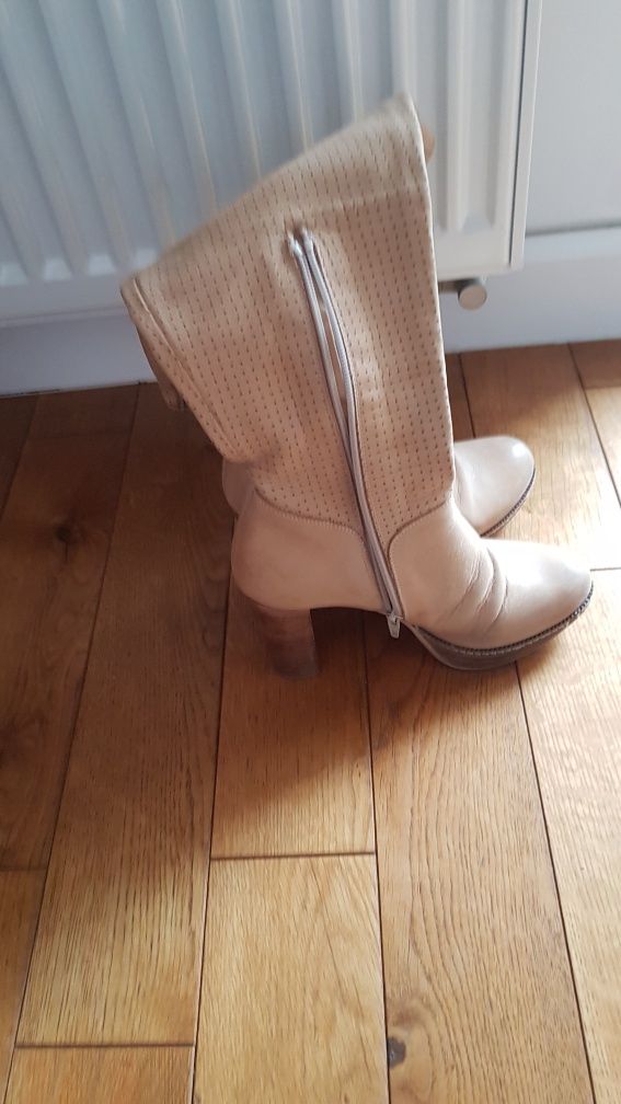 Skórzane kozaki Prima moda r.38
