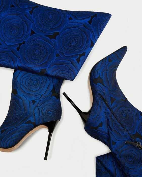 Bota de cano alto drapeado ZARA