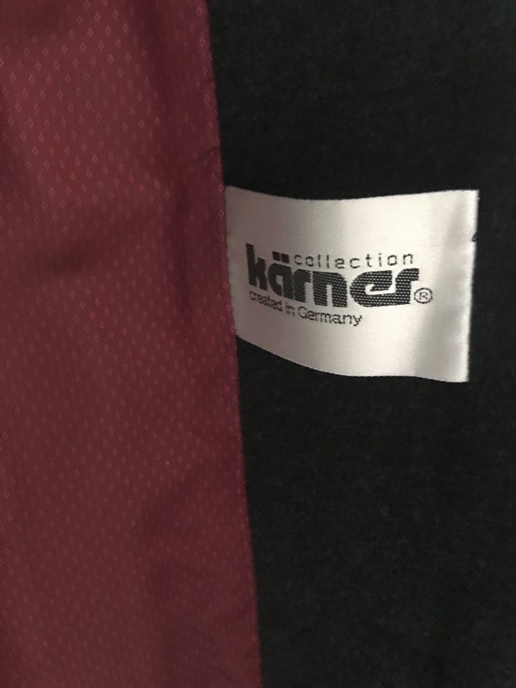 Długi zimowy płaszcz Karner, wełna 85%, r. L/XL