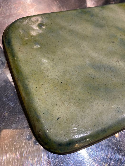 Tabuleiro esmalte Cloisonné Japão séc XIX 27,6 cm