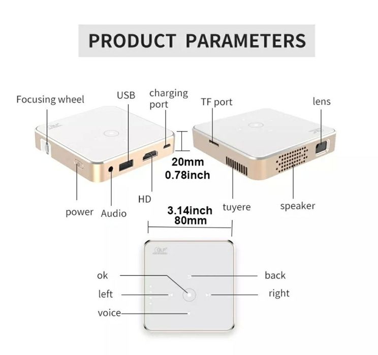Projetor led DLP + Bateria incorporada (novos em caixa)