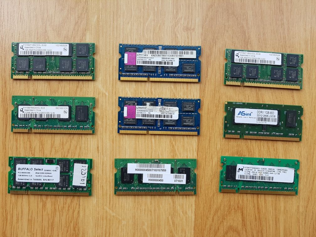 Memórias RAM SO-DIMM (para portáteis)