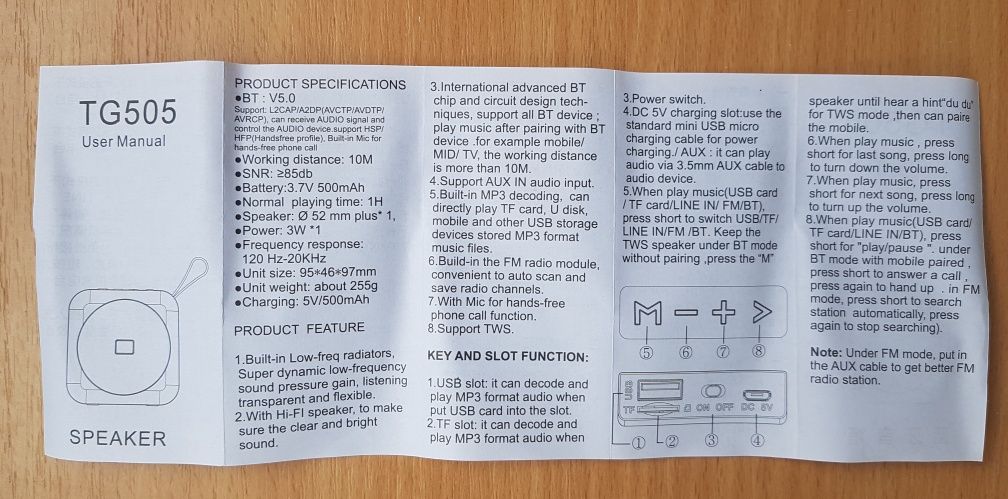 Bluetooth-колонка TG505