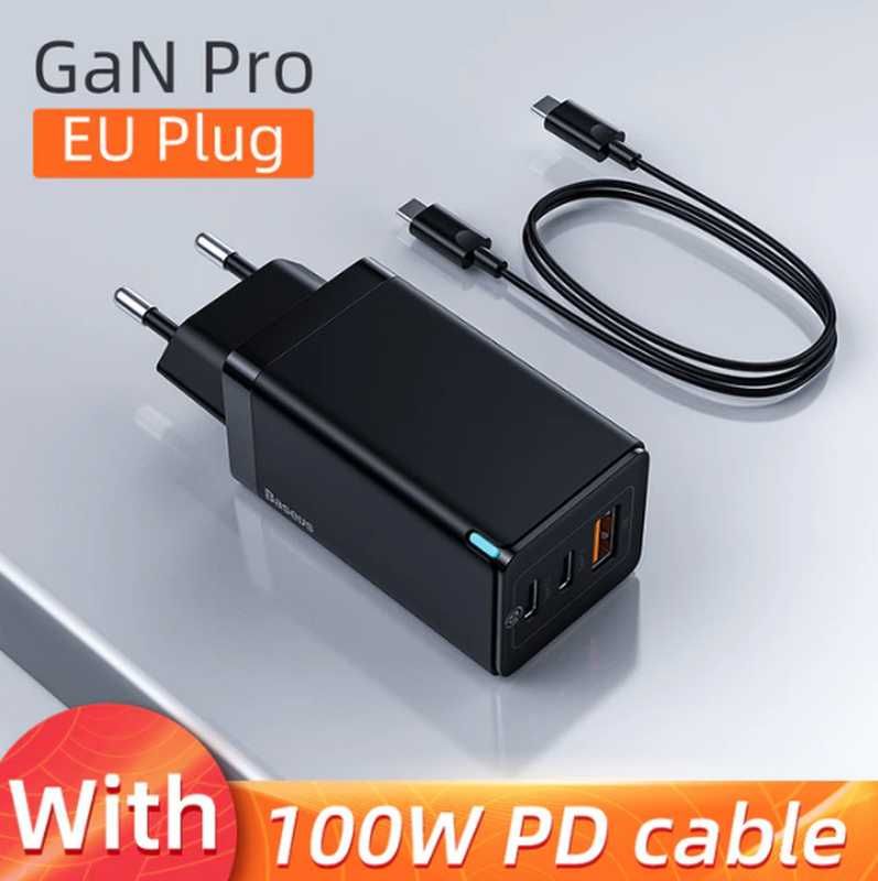 Зарядний Baseus 65W GaN2 Pro CCGAN2P-B01 +cable U+2C / є інші моделі