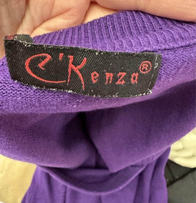 Fioletowa tunika sweterkowa E’Kenza, rozmiar M/L