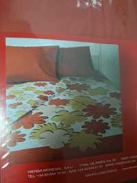 Capa de edredão cama casal lençol com elásticos e duas  fronha Hierba