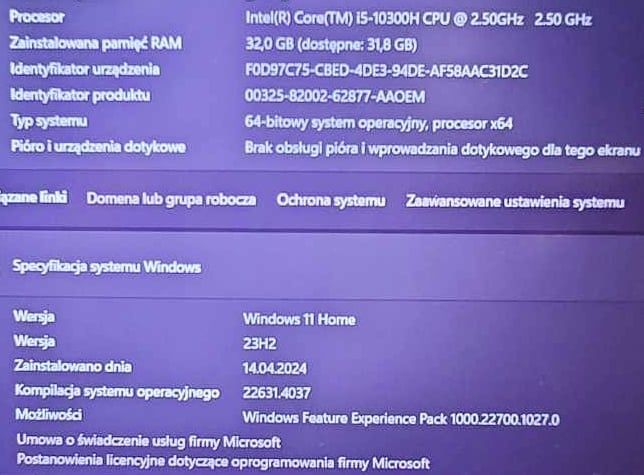 Laptop HP Pavilion Gaming 15-dk 1043nw 32gb ram grafika gtx 1660 6gb