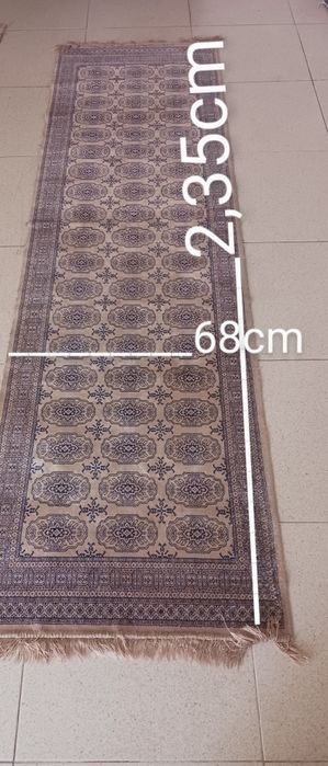 Carpete/ tapete de seda beje 2,30 m