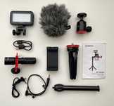 Mikrofon BOYA BY-VG350 zestaw do filmowania smartfonem statyw, lampa