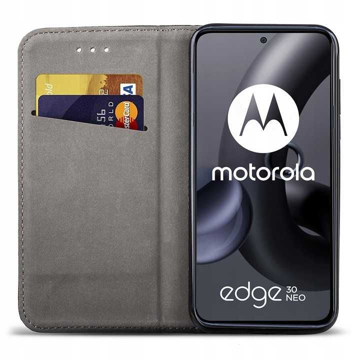 Etui Smart Magnet do Motorola Edge 30 Neo + Szkło Hartowane