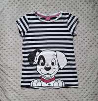 Disney 101 Dalmatynczykow bluzka z krotkim rekawem r. 116-122 koszulka